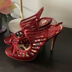 Carlos Red Strappy Heels